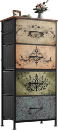 WLIVE Dresser with 4 Drawers, Storage Tower, Organizer Unit, Fabric Dresser for Bedroom, Hallway, Entryway, Closets, Sturdy S