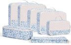 Narwey 7 Set Floral Packing Cubes for Travel Carry on Suitcase Luggage Organizer Bags for Kids Women Men, Durable Packing Org