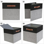 Bagnizer Collapsible Fabric Storage Cube Bins with 2 Reinforced PU Handles, Foldable Storage Organizer Baskets for Closet, Sh