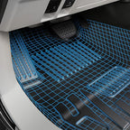 Auxko All Weather Floor Mats Fits for Ford Explorer 2026 2025-2020 7 Seat Full Set TPE Rubber Liners Set All Season Guard Odorless Anti-Slip Floor Mats for 1st & 2nd & 3rd Row