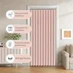 Jilron Accordian Door Curtain, 100% Blackout Folding Magnetic Doorway Curtains,Linen Style Closet Doors,for Room Divider,Priv