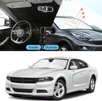Front Windshield Sun Shade Foldable Car Front Window Sun Shade Windshield Shade Custom Fit for 2011-2023 Dodge Charger Block UV Rays Accessories Heat Keep Car Cooler