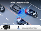 Pelsee P12 Pro 4K Mirror Dash Cam w/ADAS and BSD, 5.8GHz WiFi 20MB/s Download, Rear View Mirror Camera 4K Front and 1080P Rea