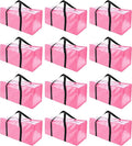 PANDA JOYS 12 Pack Extra Large Moving Bags with Zippers & Carrying Handles, Heavy-Duty Storage Tote for Space Saving Moving S
