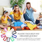 Kigeli 200 Pcs Luggage Tags Bulk, Suitcases Backpack Baggage Name Tags with ID Card for Travel Wedding Back to School