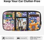 Boho Flower Car Visor Organizer for Women Auto Interior Accessories Car Storage with Card Holders Multi-Pocket Visor Organizer Storage for Car/SUV/Truck with Pockets Easy to Clean