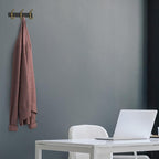 Small Coat Rack Wall Mount – Black and Gold Hook Rail with 3 Double Coat Hooks, 9 Inch Stainless Steel Wall Hooks for Entrywa