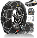Auto Fixing Snow Chains for Pickup Trucks & SUVs Off-road, Heavy Duty Quick Fit & Easy Installation Snow Tire Chains, Portabl