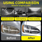 Automotive Headlamp Restoration Fluid Kit, 2025 New Headlight Restoration Kit, Multifunctional Car Headlight Polishing Repair