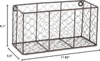 DII Chicken Wire Collection Farmhouse Vintage Wall Baskets, Small Basket, Vintage Grey