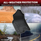 LASFIT Floor Mats for Ram 1500 Quad Cab 2019-2024 Bucket Seat Without 2nd Row Under seat Storage, All Weather TPE Custom Fit Car Mats Floor Liners 1st & 2nd Row, Black（ Not Fit 1500 Classic Model）