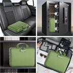 Fireproof File Organizer with Lock, Hard Case Fireproof Document Box with 13 Colorful Pockets Accordion File Folder, Importan