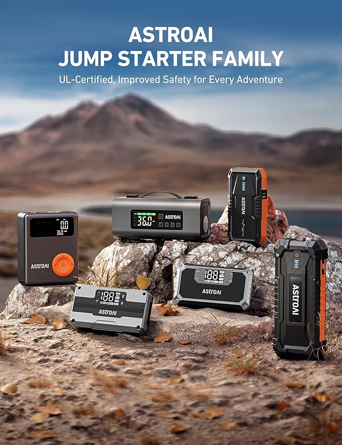 AstroAI S8 Car Battery Jump Starter, Car Jumper Starter Battery Pack for Up to 6.0L Gas & 3.0L Diesel Engines, 12V Portable