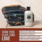 Rhino Wax - Baseball Glove Oil 8 oz (Not Made in China) - Softens & Hydrates Leather Fibers - Improves Ball Gloves Flexibilit