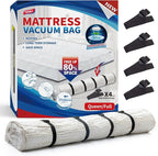 TAILI Mattress Vacuum Storage Bag, Full/Queen Mattress Vacuum Bag with 4 Straps, Sealable Bag for Memory Foam, Latex, Easy Mo