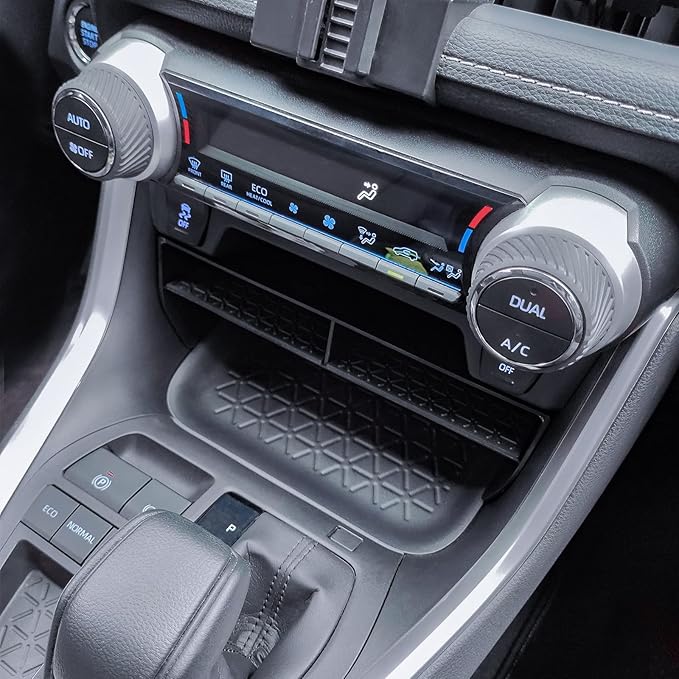 EDBETOS 3PCS Center Console Organizer Tray Set Compatible with Toyota RAV4 2019-2024 2025 and 2021-2025 Prime Accessories Insert Armrest Storage Box, Dash Console Tray,Only Fit 8'' Multimedia Display