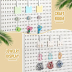 Kathfly 30pcs Pegboard Accessories 10 Clips 20 Hooks, Peg Board Accessory Kit for Wall Organizer Compatible with IKEA Skadis 
