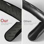 Car Steering Wheel Cover, 3 Piece Bright Carbon Fiber Steering Wheel Covers, Non-Slip Steering Wheel Cover Protector, Great Grip, Universal Car Accessories Decoration for 14.5-15 inch (Black)
