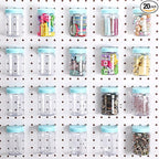 Unittype 20 Set Pegboard Organizer Accessories Peg Boards Jars with Lids Plastic Pegboards Bins Storage Containers Clear Peg 