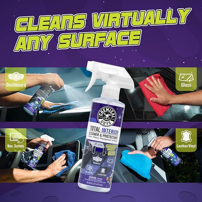 Chemical Guys Total Interior Cleaner & Protectant - (16 oz) All-in-One Car Interior Cleaner for Dash, Seats, Carpet, Glass, V