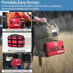 401 Piece First Aid Kit with Chest Seals -Labeled, Expandable & Mountable, Emergency Medical Kit for Home, Car, Camping & Out