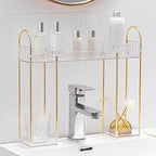 YCIA&DONE Bathroom Countertop Organizer Over The Faucet, Narrow Counter Organizers Above Sink, Table Mounted Shelf for Kitche