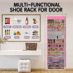 Kotkn Over The Door Shoe Organizer with 12 Large Breathable Pockets - Durable Hanging Storage for the Entire Family's Shoes (
