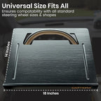 Essential Steering Wheel Tray - Car Table for Meal, Multipurpose Steering Wheel Table for Travelers, Table and Laptop Holder, Laptop Tray for Work