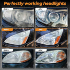 Headlight Restoration Kit - Headlight Cleaner 3-Wipe System, Restores Clarity, Removes Yellowing & Oxidation, Improves Nightt
