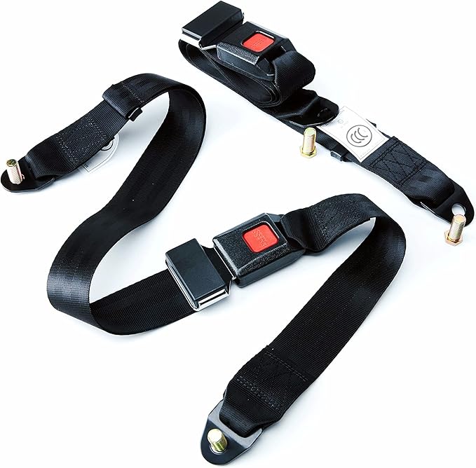 Universal Seatbelt Kit for Golf Cart, Go Kart, UTV, EZGO, Yamaha, Club Car Seat Belt Kit (2 Pack)