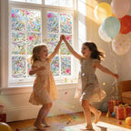 Hilarious Stained Glass Window Film Rainbow Floral Static Cling Window Film Flower Window Privacy Film No Glue Decorative Window Cling UV Blocking Heat Control Glass Windows Stickers, 35.4''x78.7''