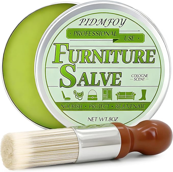 Furniture & Leather Repair Salve with Brush, Wood, Vinyl, Leather, Polisher, Cleaner and Conditioner for Furniture, Saddle, M