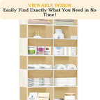 Over the Door Organizer 5 Tiers,Extra Large Behind Door Storage of 10 Compartments,80 lbs Weight Capacity Over the Door Stora