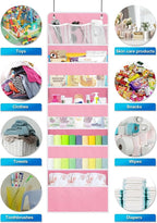 2 Pack Over The Door Organizer, Hanging Storage Organization with Large Capacity Pockets, Swing-Proof Behind Door Storage She