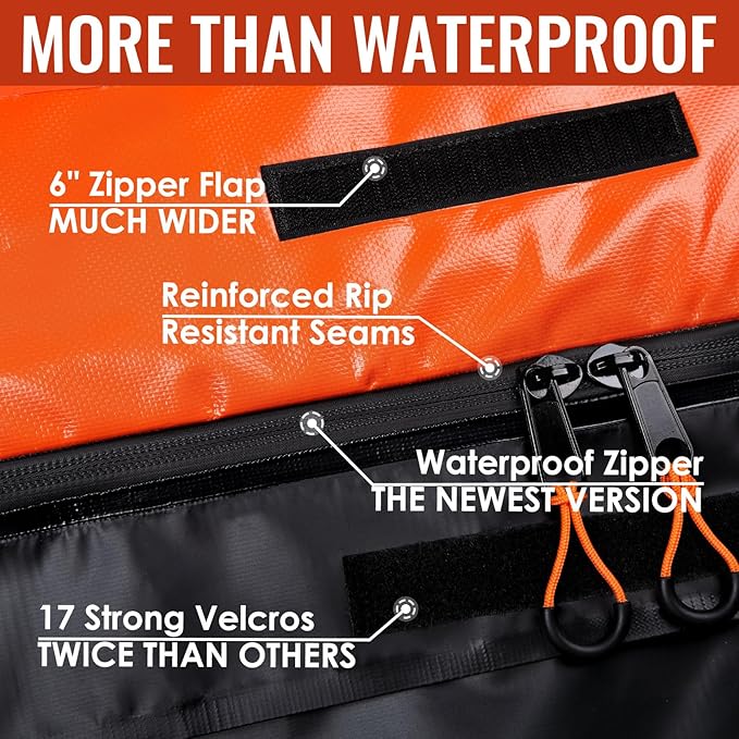 Asinking Car Rooftop Cargo Carrier Bag, 20 Cubic Feet Waterproof Heavy Duty Car Roof Bag for All Vehicle with/Without Racks - Anti-Slip Mat, 6 Door Hooks, Storage Bag, 2 Extra Straps, Luggage Lock