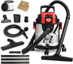 Shop-Vac 3 Gallon 4.0 HP Wet/Dry Vacuum with Blower Function, Stainless Steel Tank, Portable Shop Vacuum with Wheels, Include