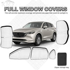 KMF 8pcs Thicken Full Sun Shades for Mazda CX-5 Accessories 2017-2025, Car Window Covers Sunshade for Windshield Side Rear, UV Block and Privacy Blackout for Car Camping Outdoor