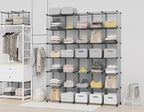 HOMIDEC Closet Organizer, 12-Cube Closet Organizers and Storage, Portable Closet Shelves, Clothing Storage (Grey)