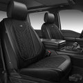 CAR PASS Leather Oxford Large Seat Covers For Truck F150 Ram Silverado Sierra 1500 Seat Covers, Scratch-resistant Water-proof