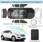 TINGLU Window Shades 8PCS for Cadillac XT5 2017-2026 Accessories Side Full Windows Cover Camping Rear Triangular Windshield Sun Shade Sun UV Rays Privacy Protection