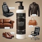 LEATHER VILLAGE Leather Cleaner and Conditioner for Car Seats, Furniture & Couch 2-in-1 Leather Care Kit with Wipe Cloth – No