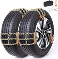 Snow Chains for SUV Car Pickup Trucks RV, Universal Adjustable Emergency Portable Snow Tire Chains, Applicable Tire Width 215