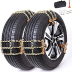 Snow Chains for SUV Car Pickup Trucks RV, Universal Adjustable Emergency Portable Snow Tire Chains, Applicable Tire Width 215