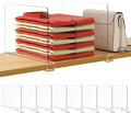 HBlife 8 Pack Clear Shelf Dividers, Vertical Purse Organizer for Closet Perfect for Sweater, Shirts, Handbags in Bedroom and 