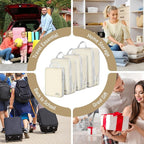 4 Set Compression Packing Cubes, Suitcase Organizer, Lightweight Travel Essentials, Compression Bags For Travel Accessories L