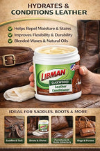 Tribello Libman Oakwood Leather Conditioner 16 oz – Hydrates & Conditions Leather – Helps Repel Moisture & Stains – For Saddl