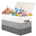 Mayniu Toy Box Storage Chest with Divider, Large Sturdy Toy Bin Organizer Basket with Lid for Kids, Boys, Girls, Nursery, Liv