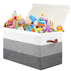 Mayniu Toy Box Storage Chest with Divider, Large Sturdy Toy Bin Organizer Basket with Lid for Kids, Boys, Girls, Nursery, Liv