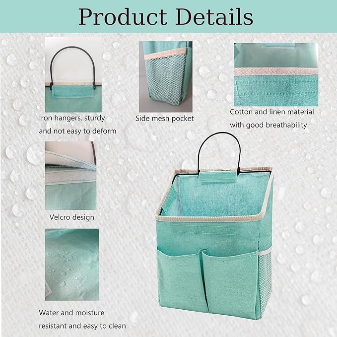2pcs Wall Hanging Storage Bag,Wall Hanging Organizer Bags with Pockets, Wall Organizer Storage for Dormitory Bathroom Bedroom