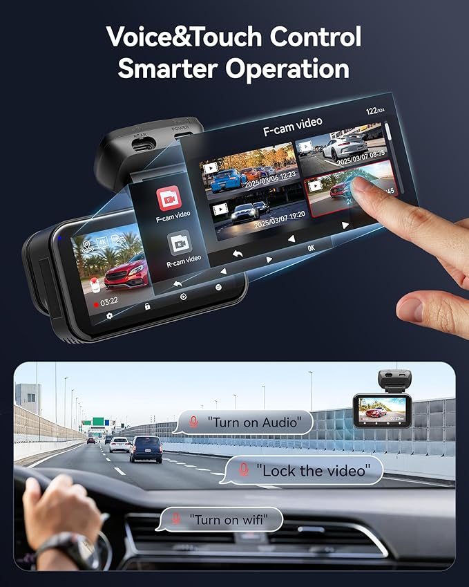 REDTIGER ViewClear 70 4K+2.5K Dash Cam Front and Rear, 8MP STARVIS 2 IMX678 x Noctura™ Sensor, Dual HDR Hyper Night Clarity, 